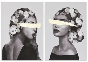 Καμβάς Home ESPRIT Τζίντζερ Καμβάς 70 x 3,7 x 100 cm