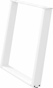 vidaXL Πόδια Τραπεζαρίας σε Σχήμα U 2 τεμ. Λευκά 80x(72-73) εκ. Ατσάλι