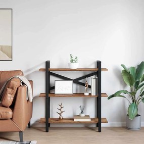 vidaXL Ράφι Βιβλίων 3 επιπέδων 100 x 33,5 x 102 εκ Επεξεργασμένο Ξύλο