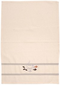 Σετ 2 Τεμ Ποτηρόπανα Πικέ Με Κέντημα 45x65 502 Viopros
