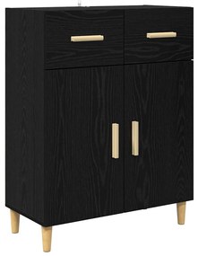 vidaXL Πλαϊνό γραφείο Μαύρη δρυς 34 x 69.5 x 89 εκ Επεξεργασμένο ξύλο