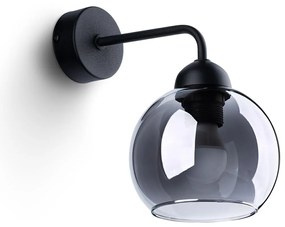 Sollux Φωτιστικό τοίχου Alino 1,ατσάλι,1xE27/60w,μαύρο