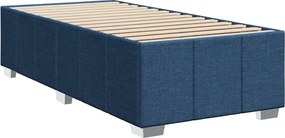 vidaXL Κρεβάτι Boxspring με Στρώμα Μπλε 90x200 εκ.Υφασμάτινο