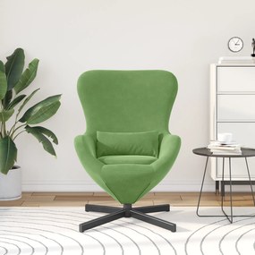 vidaXL Πολυθρόνα Αυγού Light Green Velvet