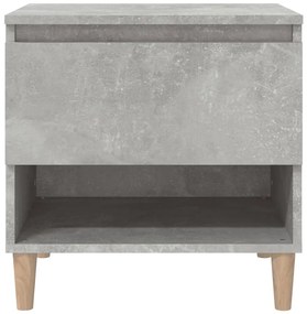 vidaXL Κομοδίνα 2 Τεμ. Γκρι Σκυροδέματος 50x46x50 εκ. από Επεξ. Ξύλο