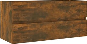 vidaXL Ντουλάπι Νιπτήρα Καπνιστή Δρυς 100x38,5x45 εκ. Επεξεργ. Ξύλο