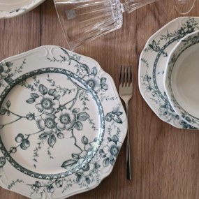 Σερβίτσιο Πιάτων Πορσελάνης Tiffany Green – Σετ 20τμχ - Oriana Ferelli