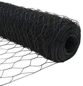 vidaXL Γκρι Φράχτης Εξαγώνου 1x50 μ Χάλυβας