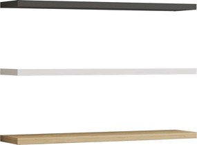 Ράφι Τοίχου Sapphire / Ανθρακί / Λευκό CLEDA 60x14.5x1.8