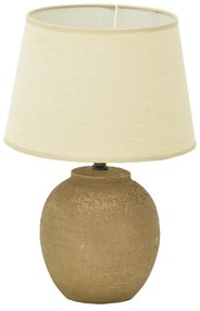 Επιτραπέζιο φωτιστικό Lurata Inart Ε27 κεραμικό σε γκρι antique-μπεζ απόχρωση Φ26x38εκ