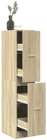 vidaXL Ντουλάπι Φαρμακείου Sonoma Δρυς 30x41x144,5 εκ. από Τεχνητό Ξύλο