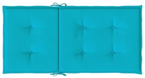 vidaXL Μαξιλάρια Καρέκλας με Πλάτη 6 τεμ. Τιρκουάζ Υφασμάτινα