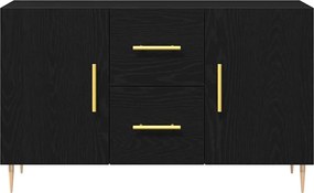 vidaXL Πλαϊνό γραφείο Μαύρη Οξυά 100 x 36 x 60 εκ. Επεξεργασμένο ξύλο