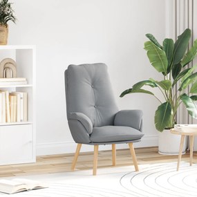 vidaXL Αναπαυτική Πολυθρόνα Ανοιχτό Γκρι Υφάσματος