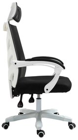 BF2985 Πολυθρόνα Γραφείου Διευθυντή, Άσπρο - Mesh Μαύρο 60x66x111/121cm