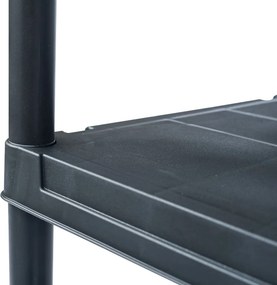 vidaXL Ραφιέρα Μαύρη 100 κ. 60 x 30 x 138 εκ. Πλαστική