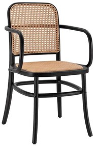 Πολυθρόνα HM8748 56x56x90 cm Black Rattan, Wood