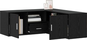 vidaXL Γωνιακό Ντουλάπι Μαύρη Δρυς 200 x 40 x 45 εκ Επεξεργασμένο Ξύλο