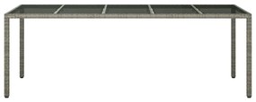 vidaXL Τραπέζι Κήπου για Φαγητό Γκρι 250 x 100 x 75 cm Πολυ ράταν