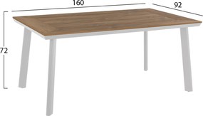 ΣΕΤ ΤΡΑΠΕΖΑΡΙΑΣ TABER HM10737.01 ΤΡΑΠΕΖΙ &amp; 6 ΠΟΛΥΘΡΟΝΕΣ-ΑΛΟΥΜΙΝΙΟ &amp; POLYWOOD-ΛΕΥΚΟ