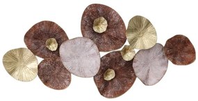 Διακοσμητικό τοίχου Salie Inart μέταλλο σε χρυσή-ροζ-κόκκινη απόχρωση 120x59x7εκ 120x59x7 εκ.