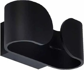 Απλίκα Τοίχου LED Aca Nephele L35049BK Black Matt