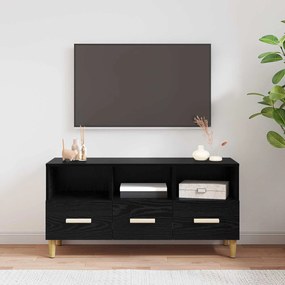 vidaXL Ντουλάπι TV 102 x 36 x 50 εκ Μαύρη Οξυά Επεξεργασμένο Ξύλο