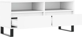 vidaXL Έπιπλο Τηλεόρασης Λευκό 100x34,5x44,5 εκ. Επεξεργασμένο Ξύλο