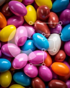 Σετ των 2 Intra Συλλεκτικό Ξύλινο Παζλ Plywood  4mm - Πολύχρωμα ζαχαρωτά και διάφορα ζαχαρωτά Σε Ξύλινο Κουτί - Διαστάσεις: 10x10 cm – 25 κομμάτια