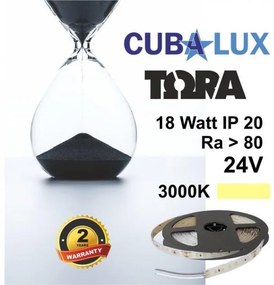 Ταινία LED 18W IP20 24V 3000K 4000K 6000K 5M TORA Cubalux 500075