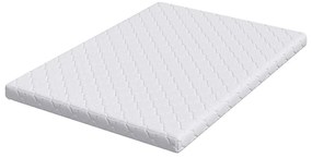 vidaXL Στρώμα με Επίστρωμα Καρύδας Λευκό 200 x 140 cm PU Αφρός