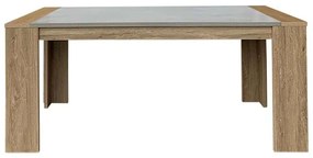 Τραπέζι Wasco 02-0548 180x90x76cm Dark Oak-Cement Μοριοσανίδα, Μελαμίνη