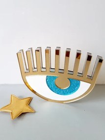 Επιτραπέζιο γούρι χρυσό μάτι με βλέφαρα