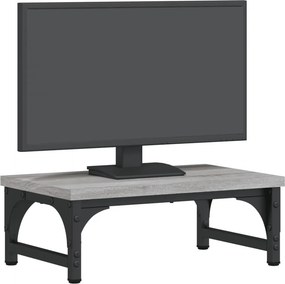 vidaXL Βάση Οθόνης Γκρι Sonoma 37x23x14 εκ. από Επεξεργασμένο Ξύλο