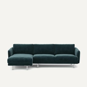 Γωνιακός καναπές από βελούδινo chenille, Nogara