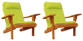 vidaXL Φωτεινά Πράσινα Μαξιλάρια Καρέκλας 2 pcs Ανοιχτό πράσινο