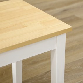 Πάγκος ξύλινος πάγκος 2θέσιος, μασίφ ξύλο, βερνικωμένο, Φυσικό+ Λευκό