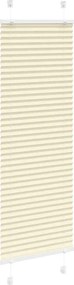 vidaXL Πλισέ περσίδα Κρέμα 50x100 cm Πλάτος υφάσματος 49,4 cm