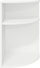 vidaXL End Table Λευκό 39,7 x 39,7 x 60 εκ Επεξεργασμένο ξύλο