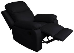 Πολυθρόνα Relax Chicago 1114 Fylliana Μαύρο Τεχνόδερμα 97x90x100 εκ. 97x90x100 εκ.