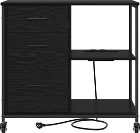 vidaXL Ντουλάπα με Σταθμό Φόρτισης 76 x 41 x 72 cm Επεξεργασμένο Ξύλο