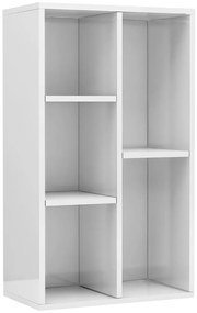 vidaXL Ραφιέρα / Βιβλιοθήκη Γυαλιστερό Λευκό 50x25x80 εκ. Επεξ. Ξύλο