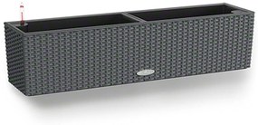 Βάζο Λουλουδιών Lechuza Μαύρο Γκρι πολυπροπυλένιο