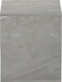 Βοηθητικό τραπέζι Doublo pakoworld γκρι μπεζ μαρμαρου 40x35x40εκ