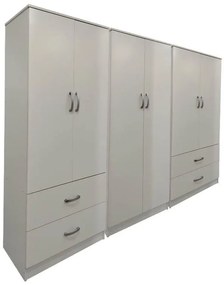 Ντουλάπα εξάφυλλη Lego λευκή 240x42x180εκ 240x42x180 εκ.