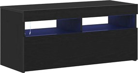 vidaXL Ντουλάπι TV 90 x 35 x 40 εκ. Μαύρη Οξυά Επεξεργασμένο Ξύλο