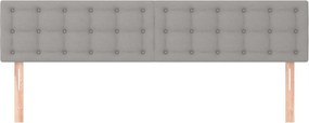 vidaXL Κεφαλάρια Αν. Γκρι 160x5x78/88 εκ. Ύφασμα