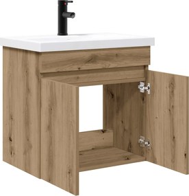 vidaXL Μονάδα μπάνιου με βρύση Artisan Δρυς 61 x 40 x 74,5 εκ.