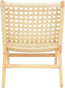 Πολυθρόνα Polisin σχοινί-rubberwood σε φυσική απόχρωση 55x80x77εκ 55x80x77 εκ.