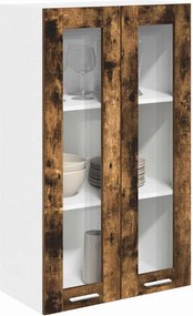 vidaXL Κρεμαστό ντουλάπι Καπνιστό Δρύς 60 x 31 x 100 εκ.